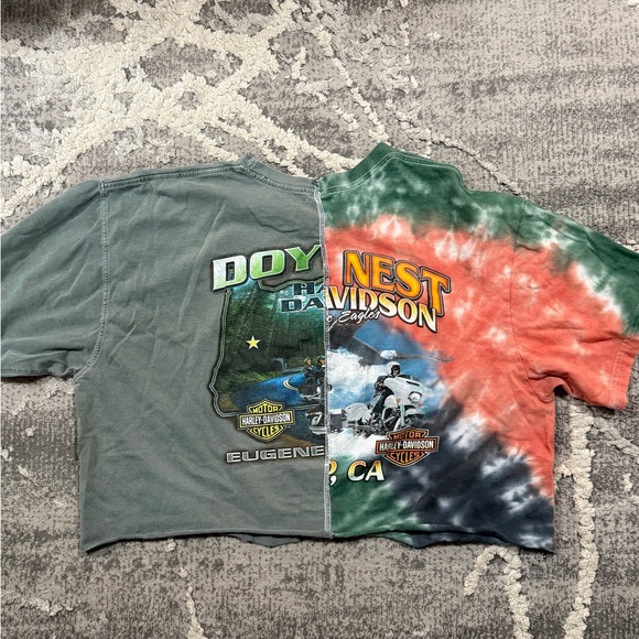 Vintage Reworked Harley-Davidson Cropped Tee - Picture 4 of 6